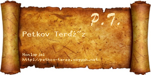 Petkov Teréz névjegykártya