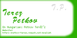 terez petkov business card